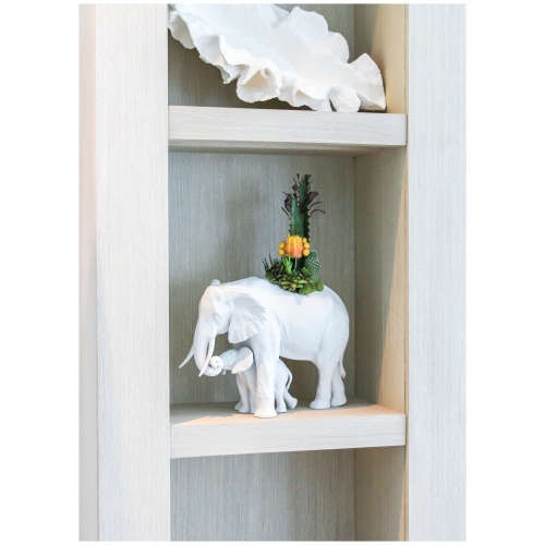 Elephant garden Sculpture. Matte White. Plant the Future 10