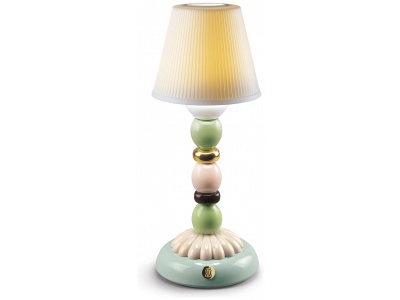 Palm Firefly Golden Fall Table Lamp. Green and Blue