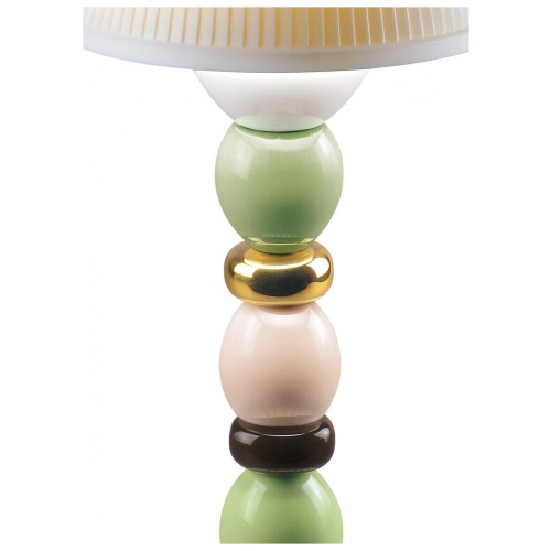 Palm Firefly Golden Fall Table Lamp. Green and Blue 5