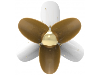 Blossom Wall Sconce. White and gold. (CE/UK)