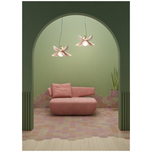 Blossom Hanging Lamp. Pink and Golden Luster. (CE/UK) 5