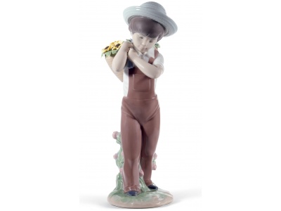 Gathering Flowers Boy Figurine. 60th Anniversary