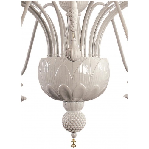 Ivy and Seed 16 Lights Chandelier. Large Flat Model. White (CE/UK) 7