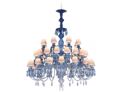 Belle de Nuit 40 Lights Chandelier. Blue (CE/UK)