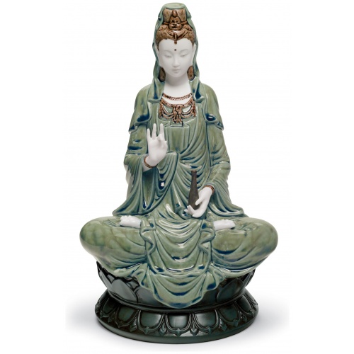 Kwan Yin Figurine. Green 6