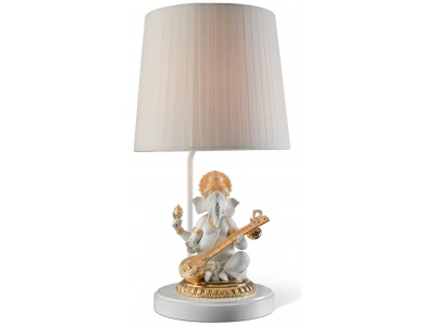 Veena Ganesha Table Lamp. Golden Luster (UK)