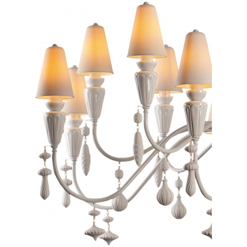 Ivy and Seed 16 Lights Chandelier. Large Flat Model. White (CE/UK) 8