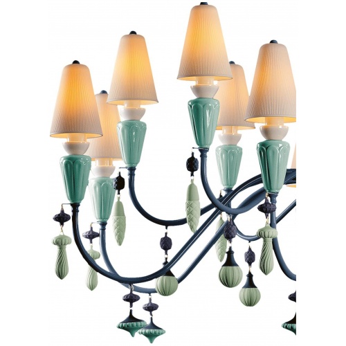 Ivy and Seed 16 Lights Chandelier. Large Flat Model. Ocean (CE/UK) 8