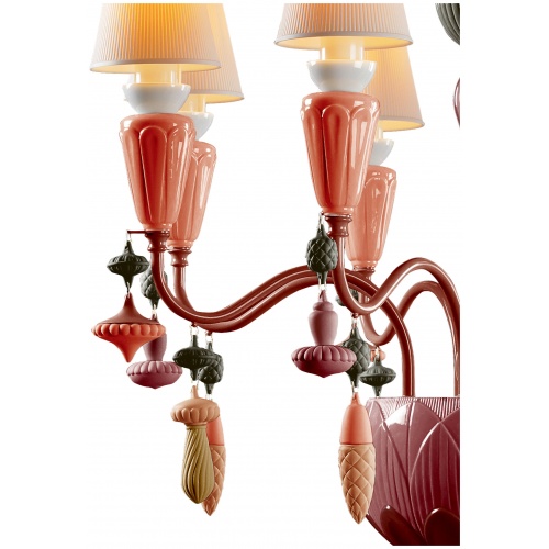 Ivy and Seed 8 Lights Chandelier. Red Coral (CE/UK) 8