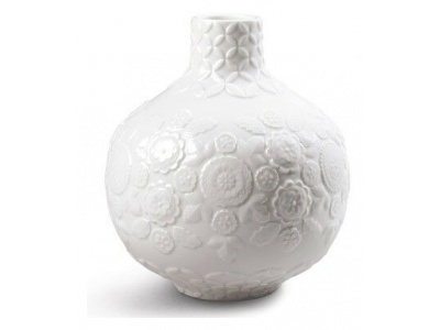 Kimono round vase (white)