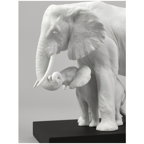 Leading The Way Elephants White Sculpture 10