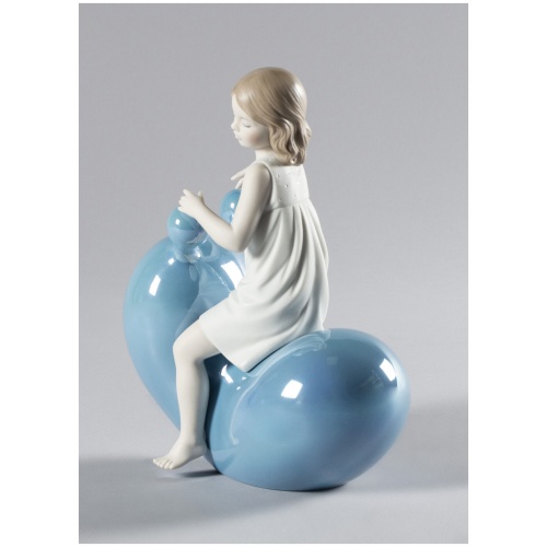 My Seesaw Balloon Girl Figurine. Blue 7