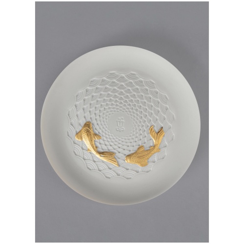 Koi Plate. Golden Luster 8