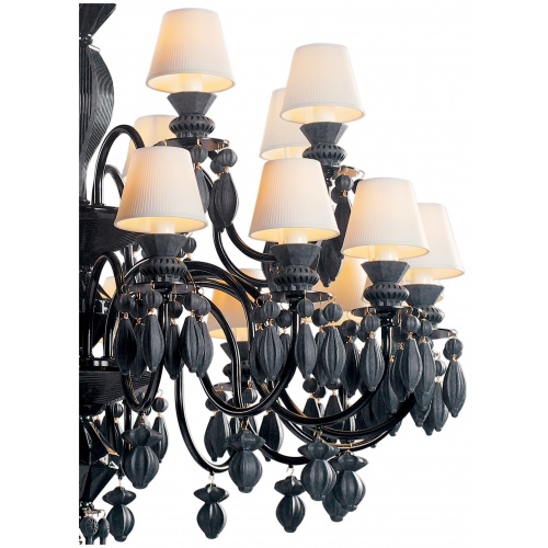 Belle de Nuit 24 Lights Chandelier. Absolute Black (CE/UK) 7