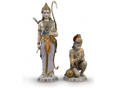 Lakshman and Hanuman Sculpture. Limited Edition