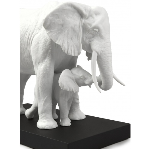 Leading The Way Elephants White Sculpture 6