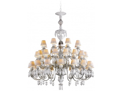 Belle De Nuit 40 Lights Chandelier. Silver Luster (CE/UK)