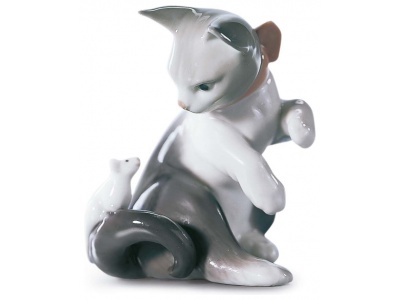 Cat and Mouse Figurine