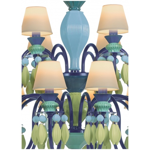 Belle de Nuit 24 Lights Chandelier. Green (CE/UK) 7