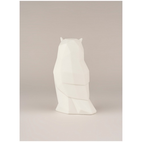 Owl Figurine. Matte White 7