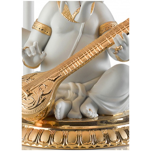 Veena Ganesha Table Lamp. Golden Luster (UK) 8