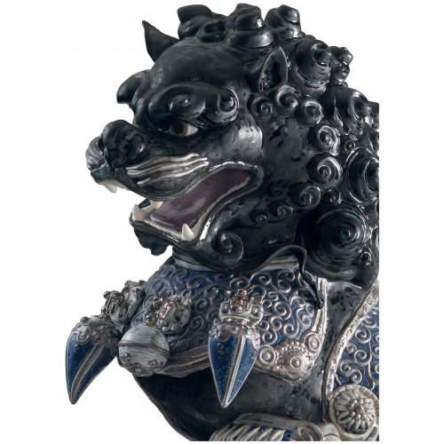 Guardian Lioness Sculpture. Black. Limited Edition 5