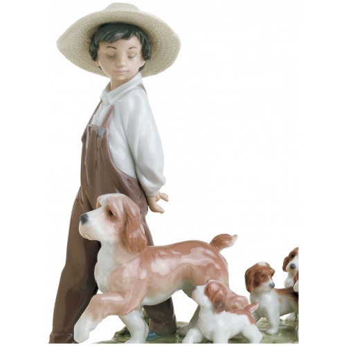 My Little Explorers Boy with Dogs Figurine 5