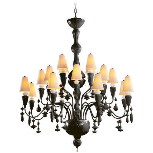 Ivy and Seed 20 Lights Chandelier. Medium Model. Absolute Black (CE/UK) 5