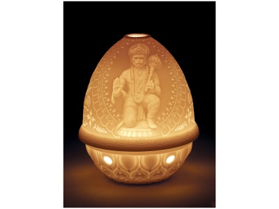 Hanuman Lithophane. Rechargeable Led