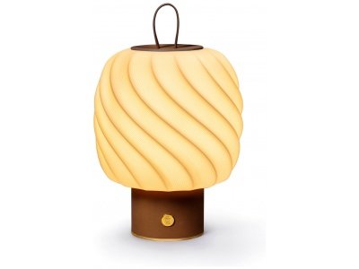 Ice Cream Portable Lamp. Medium. Leather