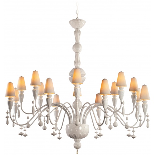 Ivy and Seed 16 Lights Chandelier. Large Flat Model. White (CE/UK) 5