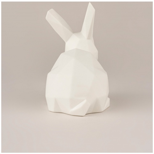 Rabbit Figurine. Matte White 7