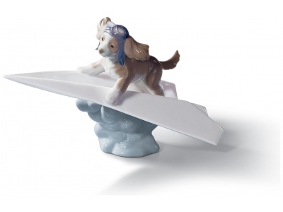 Let’s Fly Away Dog Figurine