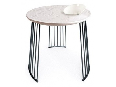 Frost Moment Table. With bowl. Black metal