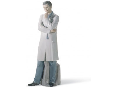 Male Doctor Figurine. Fair skin