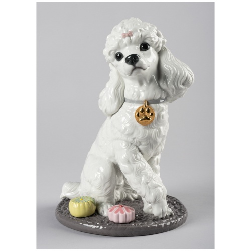 Poodle with Mochis Dog Figurine 12