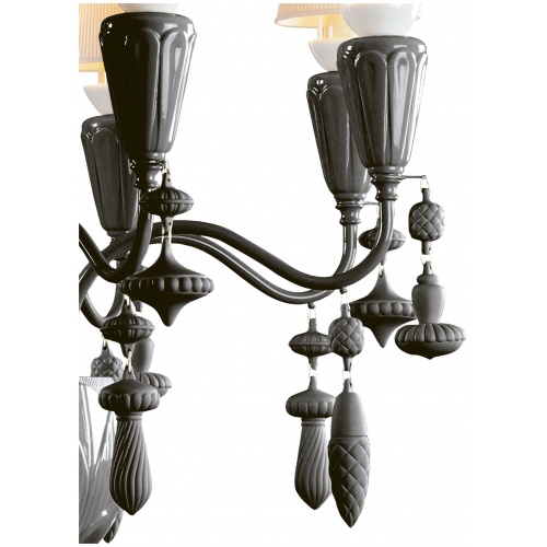 Ivy and Seed 8 Lights Chandelier. Absolute Black (CE/UK) 7