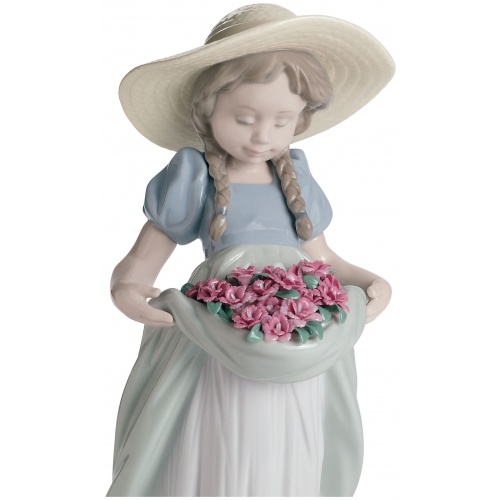 Bountiful Blossoms Girl with Carnations Figurine 5