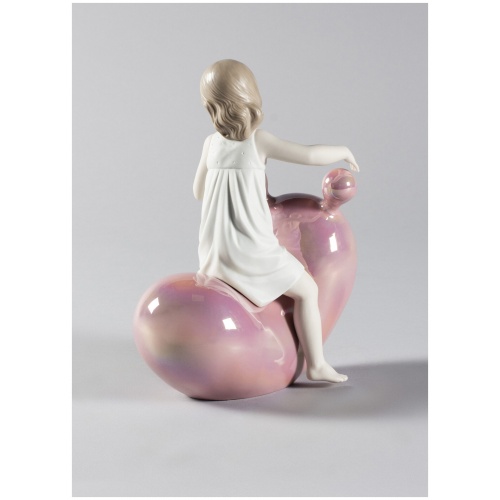 My Seesaw Balloon Girl Figurine. Pink 7