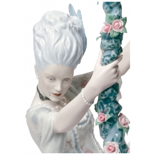 Rococo Lady on Swing Figurine 6