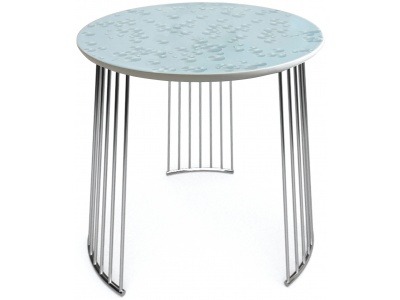 Crystal Moment Table. Chrome metal