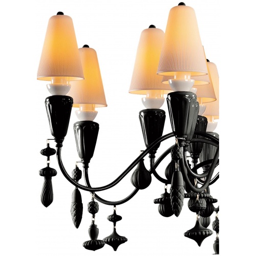 Ivy and Seed 16 Lights Chandelier. Medium Flat Model. Absolute Black (CE/UK) 8