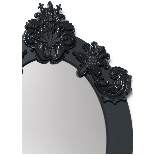 Oval Wall Mirror. Black. Limited Edition 5