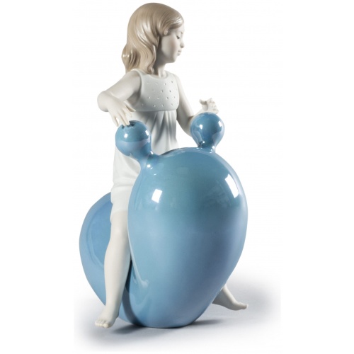 My Seesaw Balloon Girl Figurine. Blue 5