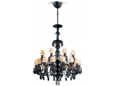 Belle de Nuit 24 Lights Chandelier. Absolute Black (CE/UK)