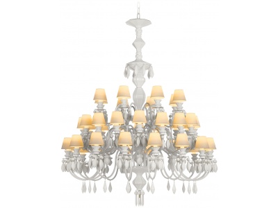 Belle de Nuit 40 Lights Chandelier. White (CE/UK)