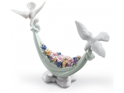 Petals of Peace Doves Figurine