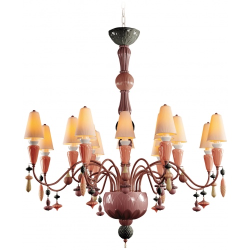 Ivy and Seed 16 Lights Chandelier. Medium Flat Model. Red Coral (CE/UK) 5