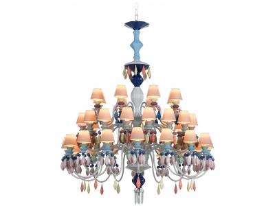 Belle de Nuit 40 Lights Chandelier. Multicolor (CE/UK)