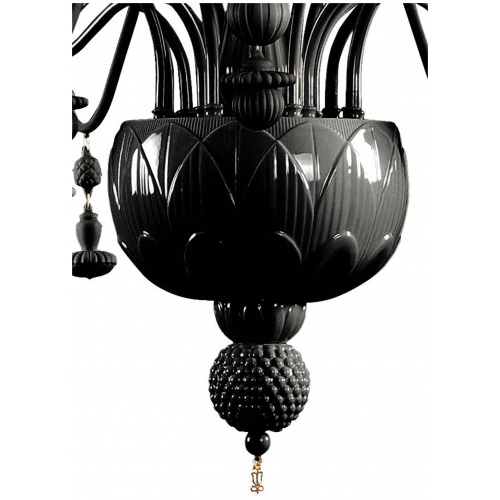 Ivy and Seed 16 Lights Chandelier. Medium Flat Model. Absolute Black (CE/UK) 7